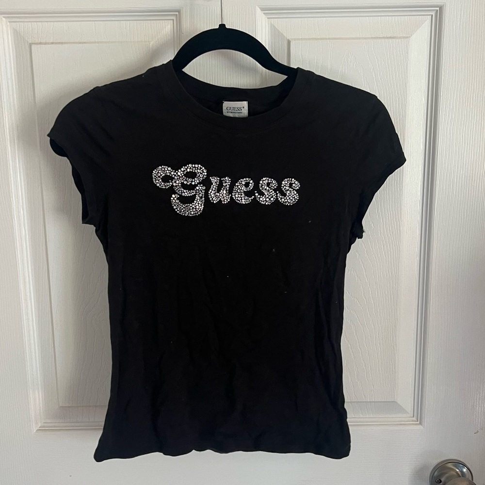 Vintage Rhinestone Guess Baby Tee
